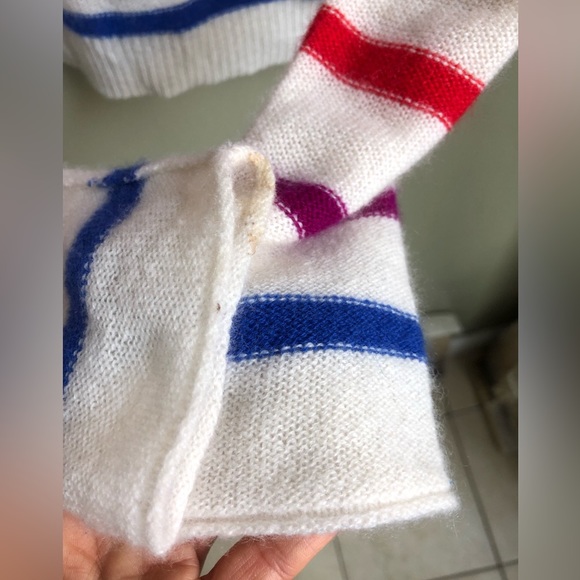 360 Cashmere Stripped Sweater Size: S - Picture 12 of 13